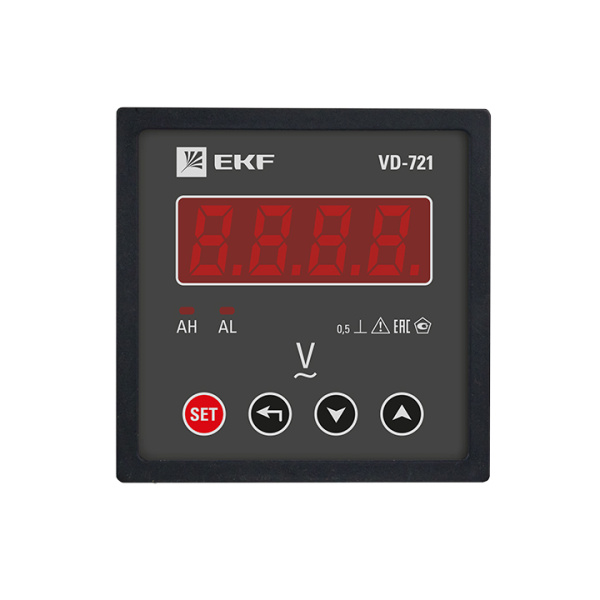 Купить EKF PROxima Вольтметр цифровой на панель (72х72) VD-721 однофазный