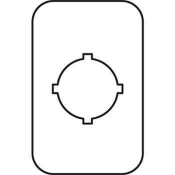 ABB Шильдик MA6-1023 (желт.пласт. 1 место) с надписью Emergency Stop 1SFA611930R1023