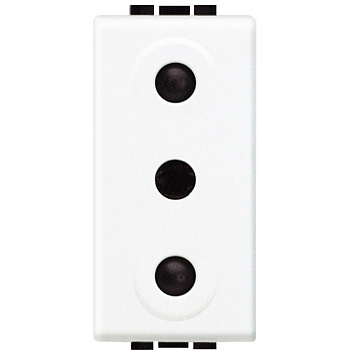 BT LL Бел Розетка с/з, 2P 16А 250В 1 мод N4119