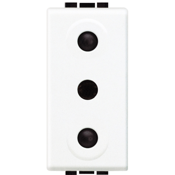 BT LL Бел Розетка с/з, 2P 16А 250В 1 мод N4119