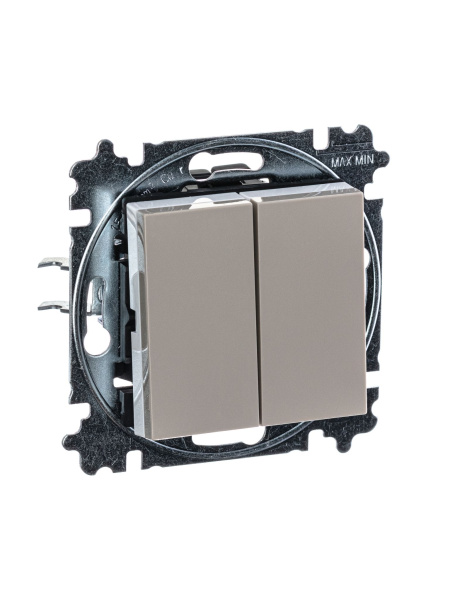 Купить ABB EPJ Levit кофе макиато / белый Переключатель 2-клавишный, 2CHH595245A6018