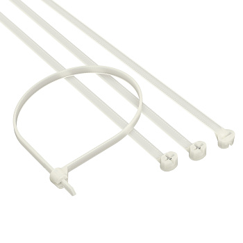 DKC Хомут P6.6 с двойным замком, белый 3,6x200