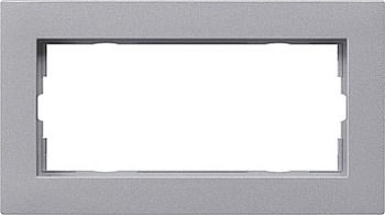 Gira E2 Алюминий Рамка 2-ая без перегородки заподлицо 1002255
