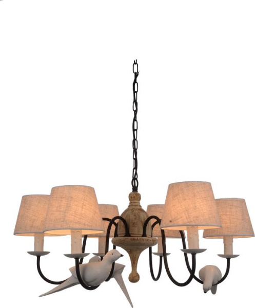 Favourite Birds Черная/Бежевая Люстра 6*E14*40W 1594-6P Favourite Birds Черная/Бежевая Люстра 6*E14*40W 1594-6P