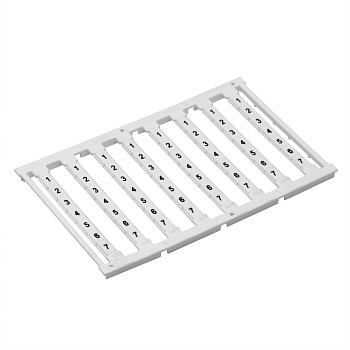 DKC Nuputuk Маркировка для клемм, ширина 5 мм, узкая, для клемм Push-in, белая, от 25 до 36, горизонтальная ориентация, 1 шт. = карта из 96 маркеров