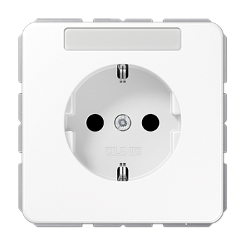 JUNG Штепсельная розетка SCHUKO 16A 250V~ с защитой от детей и полем для надписи центральная плата белая CD1520BFKINAWW