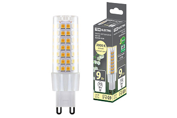 TDM Лампа светодиодная G9-9 Вт-230 В-3000 К, SMD, 21,5x70,5 мм SQ0340-0228