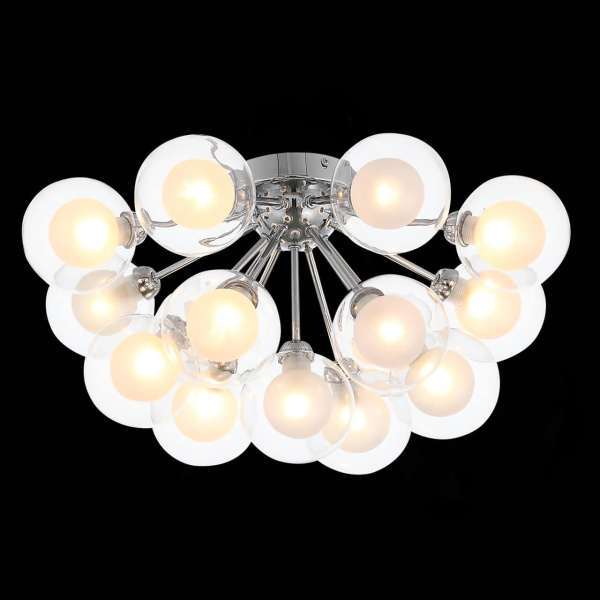 ST LUCE SL431.102.15 Люстра потолочная  Хром/Прозрачный, Белый G9 15*28W Купить ST LUCE SL431.102.15 Люстра потолочная  Хром/Прозрачный, Белый G9 15*28W