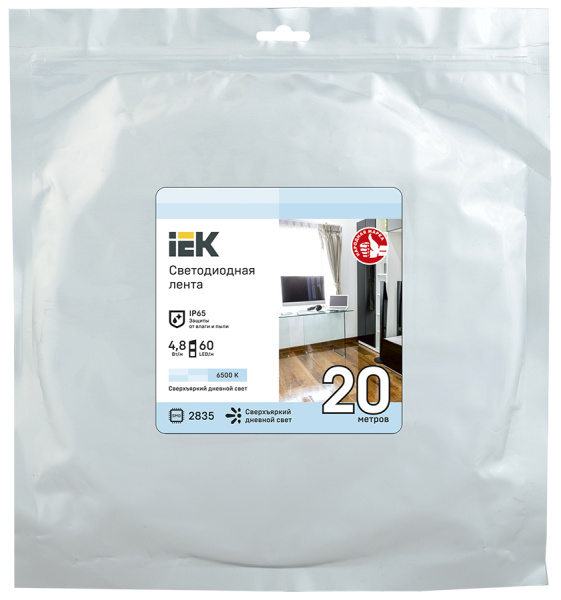IEK STANDARD Лента LED 20м LSR-2835W60-4,8-IP65-12В
