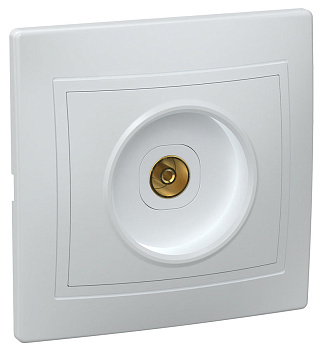 IEK KVARTA РТВ10-КБ Розетка 1местн. телевиз. (белый)