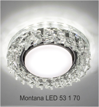 Italmac Bohemia led 53 1 70 Прозрачный Светильник декоративный из огранненого стекла со светодиодной подсветкой, GX53