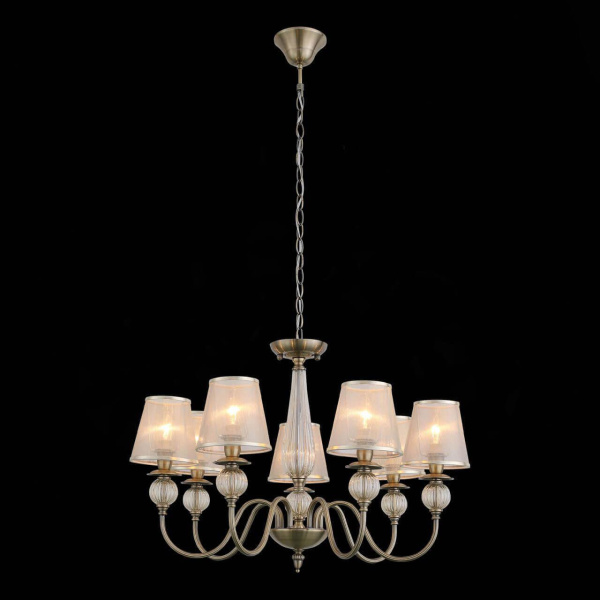 Купить Evoluce SL185.303.07 Люстра подвесная, потолочная Бронза, Прозрачный/Бежевый, Бронза E14 7*40W