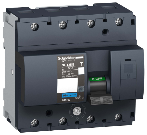 Купить SE Acti 9 NG125N Автоматический выключатель 4P 63A (С) 18656