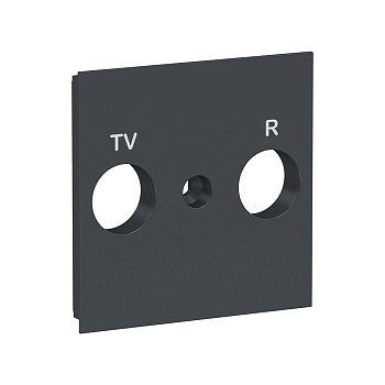 SE Unica New Антрацит Панель лицевая TV/FM розетки NU944054