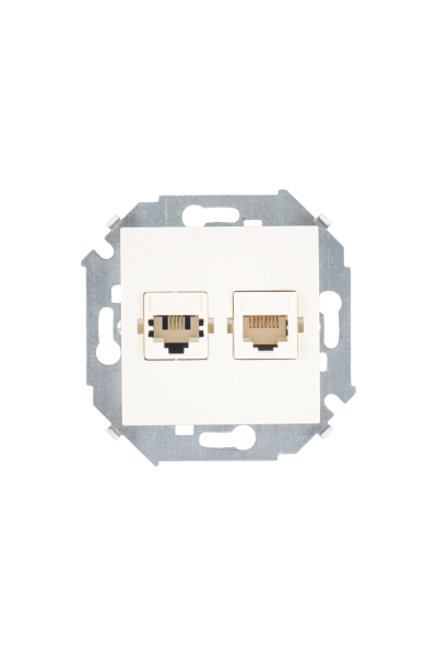 Купить Simon 15 Бежевая Розетка ТЛФ + комп RJ11+RJ45 кат.5е 1591590-031