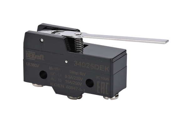 Dekraft Миниатюрный конц. вык. 1НО1НЗ шарнирного длиннорычажного типа