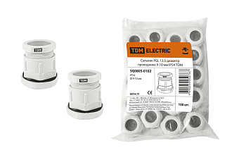 TDM Сальник PGL 13.5 диаметр проводника 9-10 мм IP54 SQ0805-0102