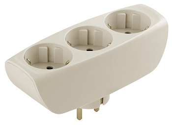 ЭРА SP-3e-I Тройник 3гн, c заземлением, со шторками