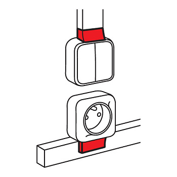 Legrand Metra Адаптер к мини-каналу 20x12 для монтажа ЭУИ QUTEO 638117