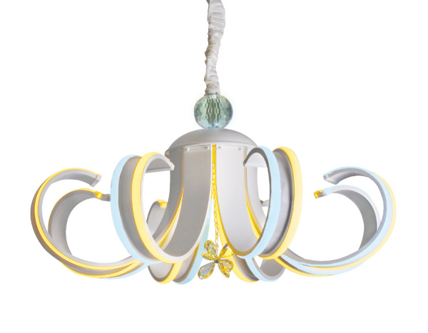 Ambrella Светодиодная люстра с пультом FL120/8 WH белый 208W 740*740*420 (ПДУ РАДИО 2.4)