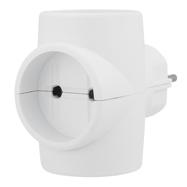 Тройник электрический без заземления 220В, 6A-10A Rexant 11-1081