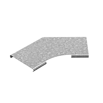 OSTEC Крышка к углу плоскому плавному универсальному 45 град. к лотку 200, толщ. 1,0 мм, Сендзимир цинк