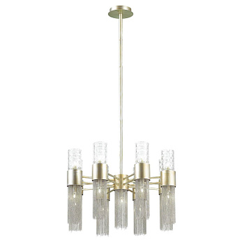 Odeon Light 4631/17 ODL20 419 серебристый/стекло/металл.цепочки Люстра G9 17*40W 220V PERLA