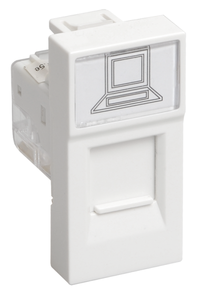 Купить IEK PRIMER Розетка информационная RJ-45 UTP кат.5e, 1 модуль. РКИ-10-00-П