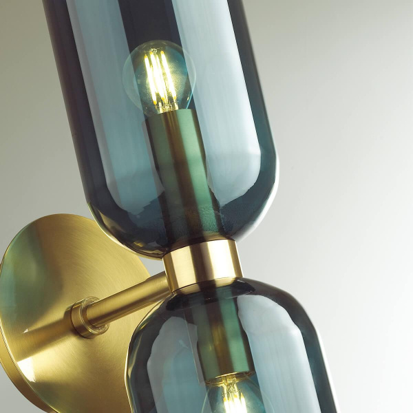 Купить Odeon Light 4803/2W MIDCENT ODL21 291 бронзовый/синий Бра с выкл. E14 2*60W ORINOCO