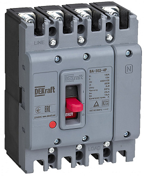 Dekraft Силовой автоматический выключатель 4P 50А 25кА ВА-302