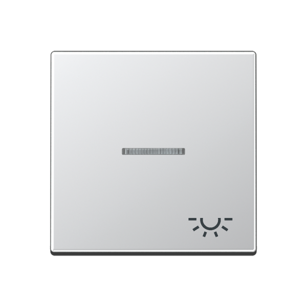 JUNG A 500 Алюминий Клавиша 1-ая с/п с символом ОСВЕЩЕНИЕ A590KO5LAL