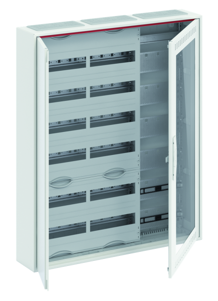 ABB Шкаф 144М навесной с медиапанелями IP30, 950x800x160 между DIN-рейками 125 мм и самозажимными клеммами N/PE и Wi-Fi дверью с вент. отверстиями CA3 2CPX052226R9999