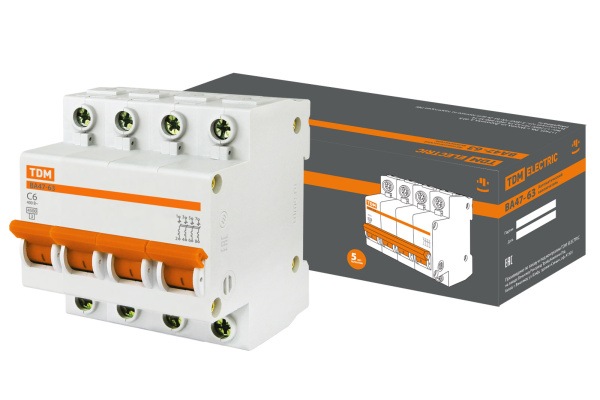 TDM Авт. выкл.ВА47-63 4Р  6А 4,5кА х-ка С SQ0218-0028