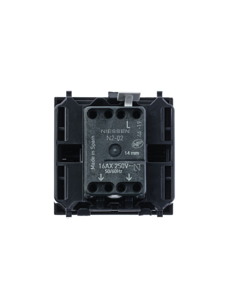 Купить ABB NIE Zenit Антрацит Переключатель 1-клавишный 2 мод 2CLA220200N1801