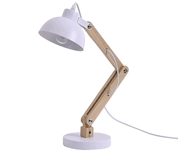 Kink Light 07027,01 Настольная лампа ДЭЛИЯ белая h65 w30*15 Е27 1*40W