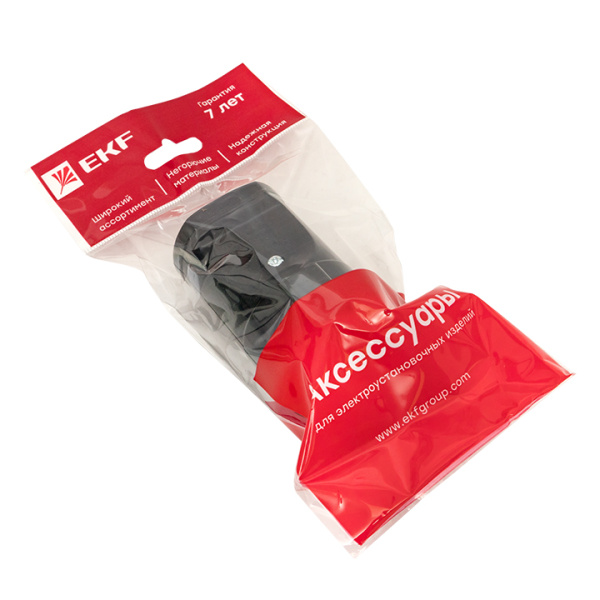 Купить Штепсельное гнездо с/з черное 16А 250 В EKF Proxima EKF