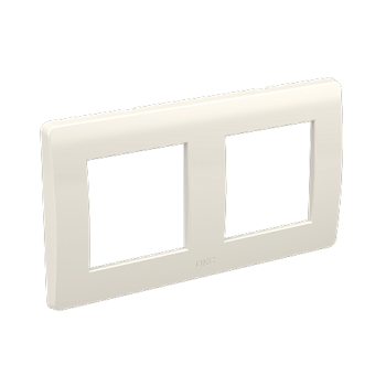 DKC Рамка на 2+2 модуля (двухместная), белая, RAL9010