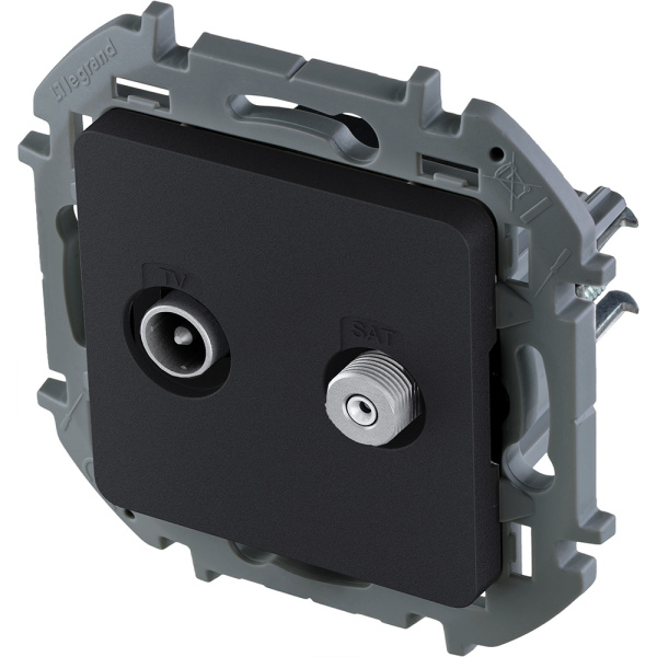 Купить Legrand INSPIRIA Антрацит Розетка TV/SAT "звезда" 673883