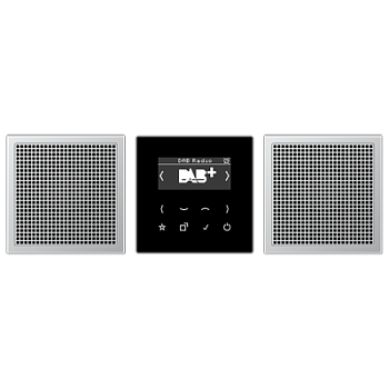 JUNG Смарт радио DAB+, стерео черный/алюминий DABAL2