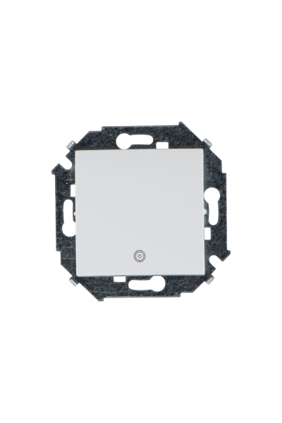 Купить Simon 15 Белый Выключатель кнопочный с пиктограммой, 16А, 250В, винт.зажим 1591150-030