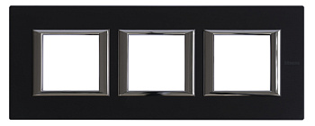 BT Axolute Антрацит Рамка 2+2+2 мод прямоугольная (надпись горизонтально) HA4802M3HXS