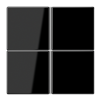 JUNG KNX LS 990 Чёрный Копмлект накладок, 4гр LS404TSASW