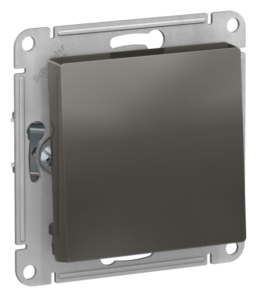 Купить Systeme Electric AtlasDesign Сталь Кнопка нажимная сх.1, 10АХ, механизм