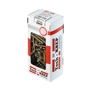 Tech-Krep Саморезы универсальные  35х5,0 мм (200 шт) желтые - коробка с ок. 102261