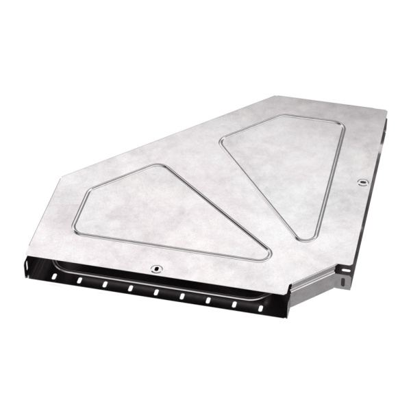 Промрукав Угол горизонтальный 90 градусов с крышкой Стандарт 500х50 PR16.0625