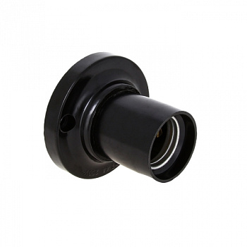 EKF PROxima Патрон карболитовый потолочный Е27 черн. прямой