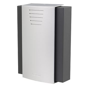 Zamel Звонок "ЛАРГО", проводной, эл.-механич., 220 В, серебристый+антрацит, 85 дБ GNS-208/A-CZN