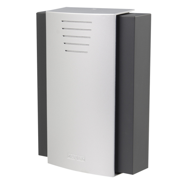 Zamel Звонок "ЛАРГО", проводной, эл.-механич., 220 В, серебристый+антрацит, 85 дБ GNS-208/A-CZN