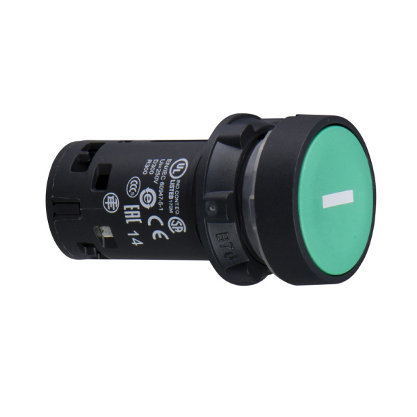SE XB7 Кнопка 22мм, с возвратом, зеленая 1НО I (XB7NA3131)