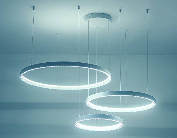 Купить Ambrella Светильник подвесной светодиодный FL5881/3 WH белый 90W 3000K/4200K/6400K D800/600/400*1070 (без ПДУ)